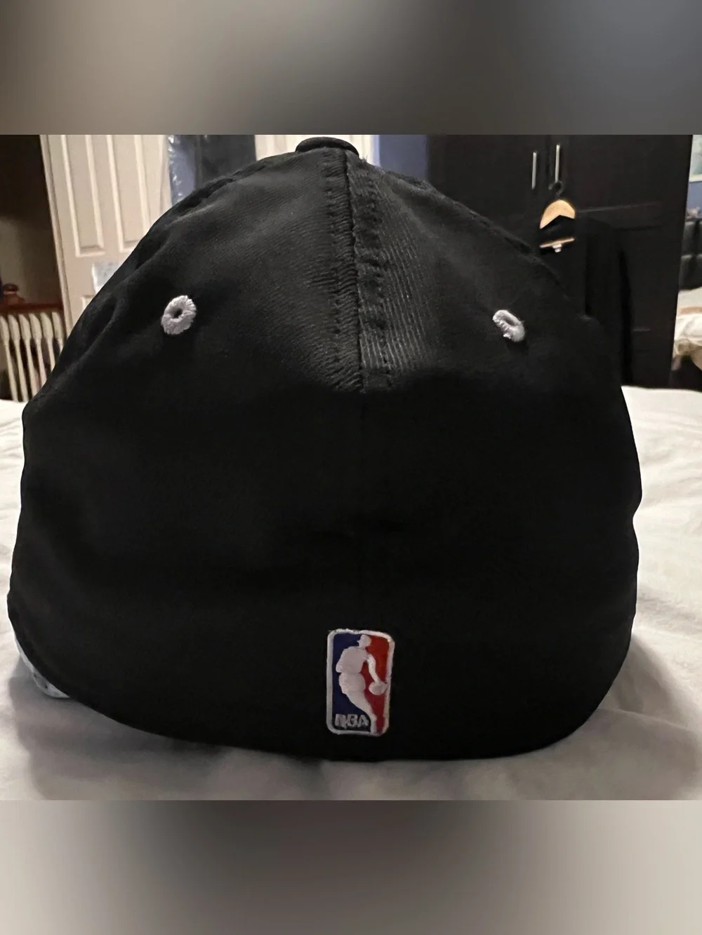 adidas Mens Fitmax 70 Black White Brooklyn Nets Embroidered Logo Cap Hat L/XL